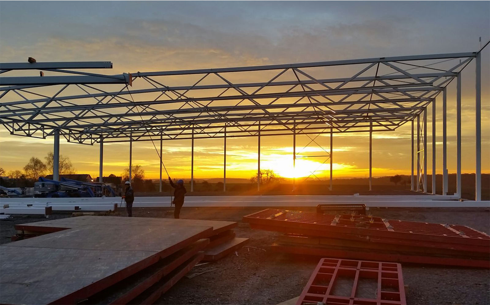 Stahlbauarbeiten haben begonnen